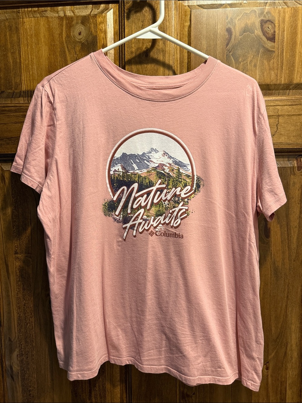 Columbia Pink 'Nature Awaits' Graphic Tee